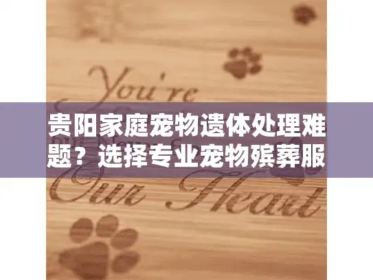 贵阳家庭宠物遗体处理难题？选择专业宠物殡葬服务告别挚友