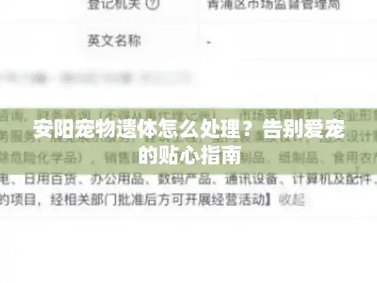 安阳宠物遗体怎么处理？告别爱宠的贴心指南